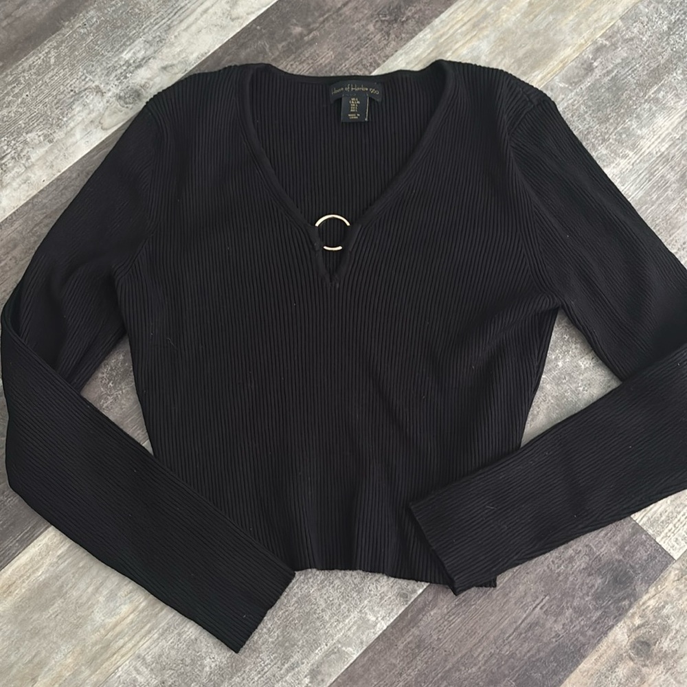 House of Harlow 1960 Black Sweater- L